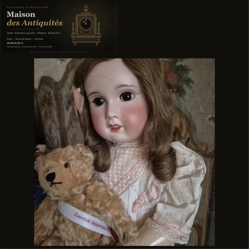 Poupée française SFBJ « moule Jumeau » de taille 13, dans sa boîte d'origine — Jouets anciens