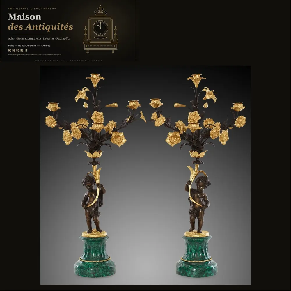 Paire De Candélabres époque Napoléon III — Miroirs & lustres