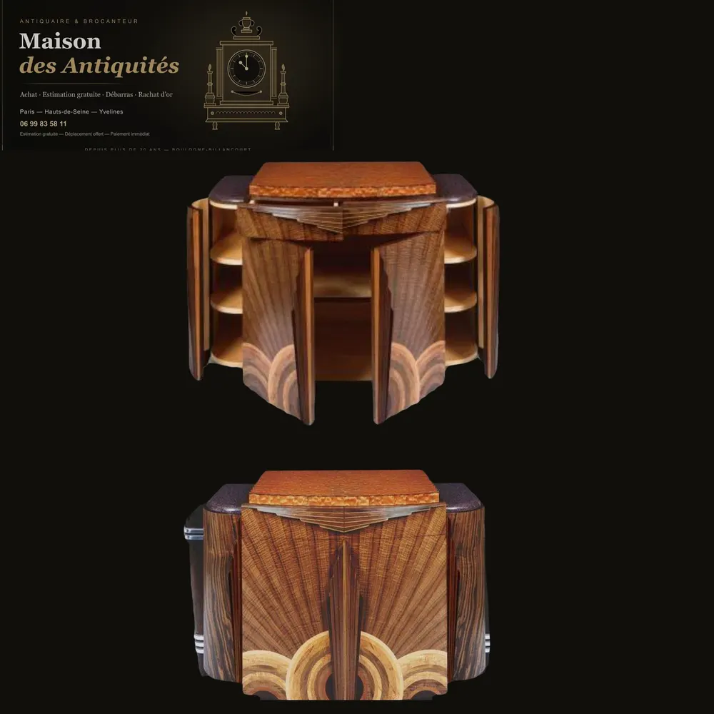 Magnifique buffet mural de style Art déco, console, commode, meuble — Mobilier Art déco