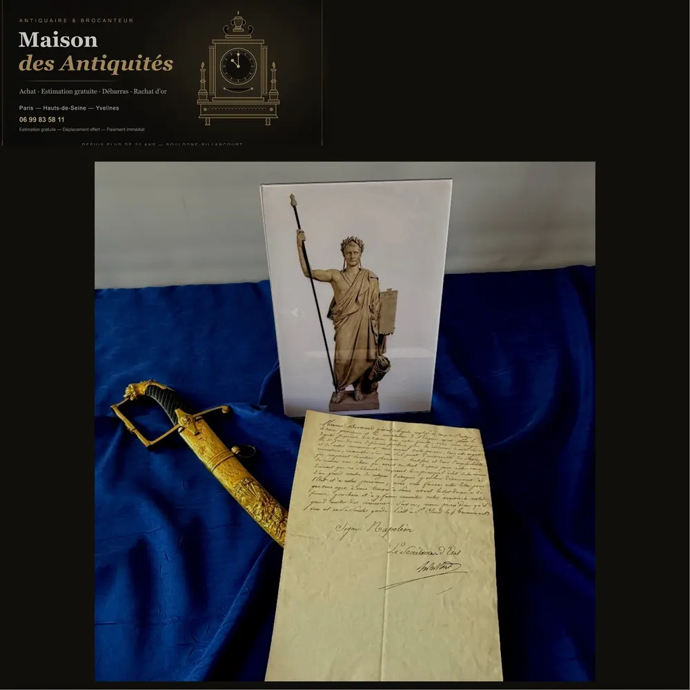 INVITATION OFFICIELLE POUR LE SACRE DE NAPOLÉON 1ER POUR LE GÉNÉRAL DE BRIGADE BERTRAND — Monnaies & médailles