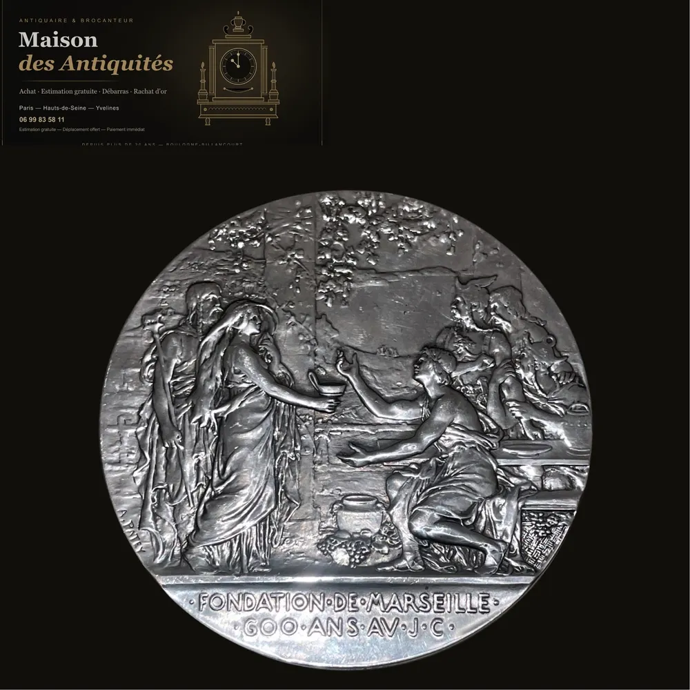 Médaille en argent – Fondation de Marseille – 2500 ans — Monnaies & médailles