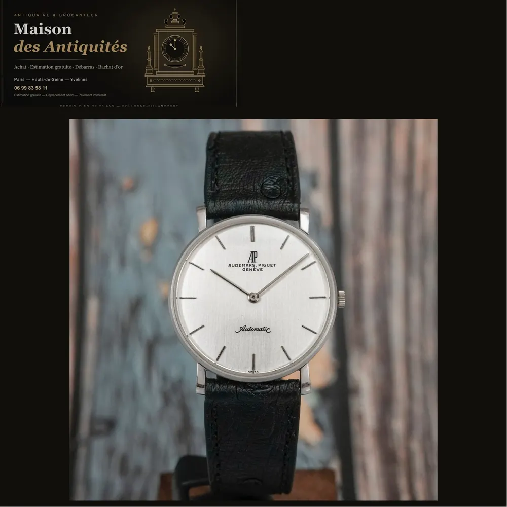 Audemars Piguet Type Calatrava Automatique Or Blanc 18 K -1973- — Pendules & horlogerie