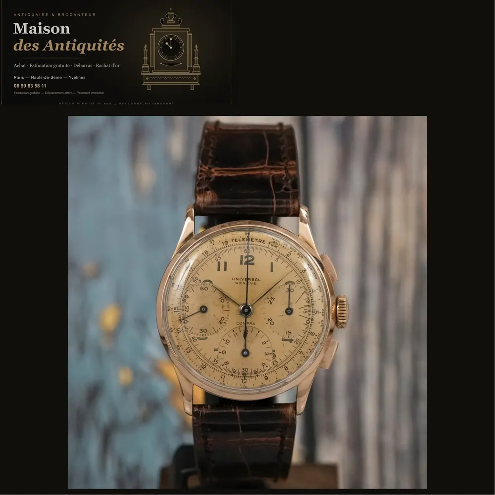 Universal Genève Chronographe Compax FAB Força Aérea Brasileira -1945- — Pendules & horlogerie