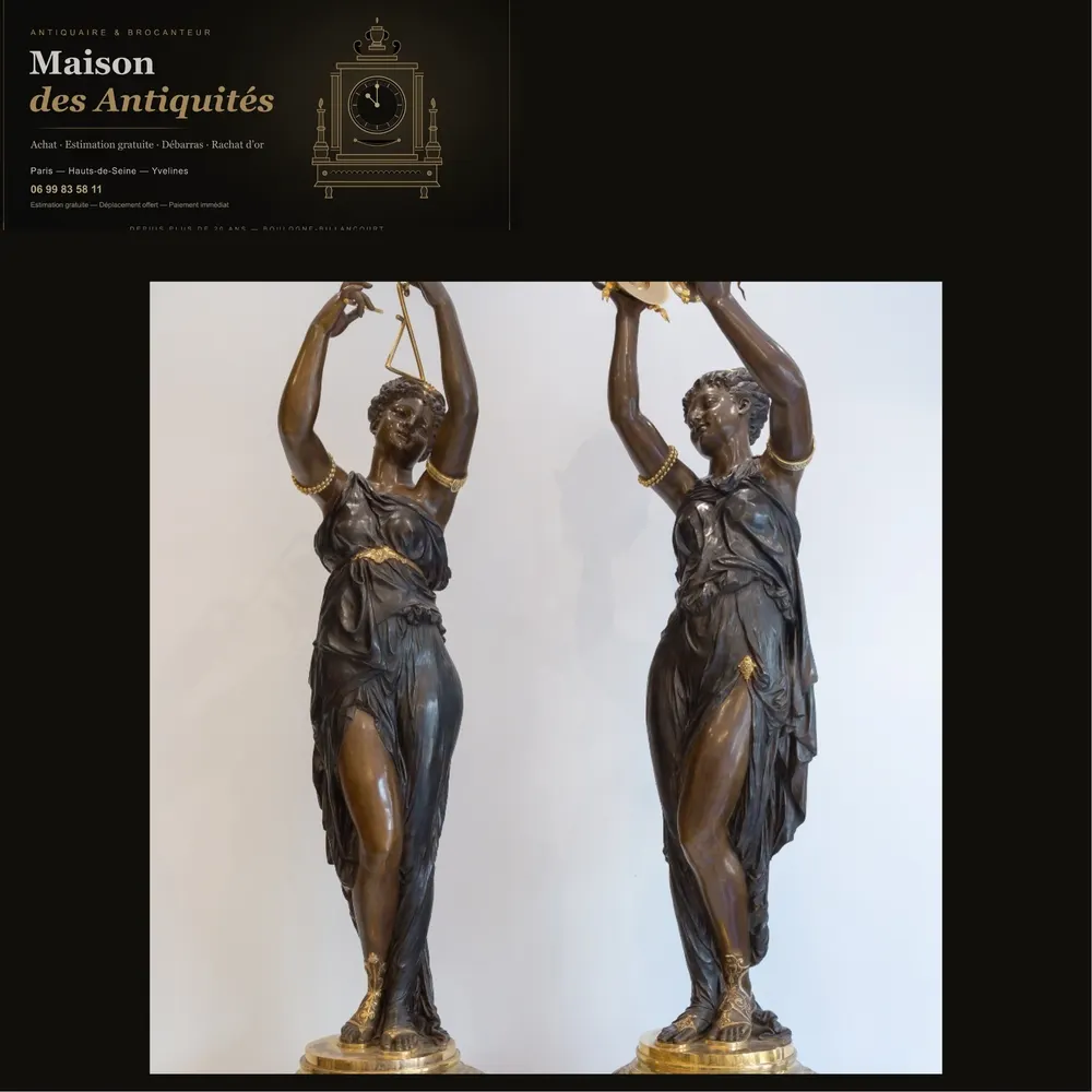 Étienne Henri DUMAIGE (1830–1888) Les Musiciennes — Sculptures & bronzes