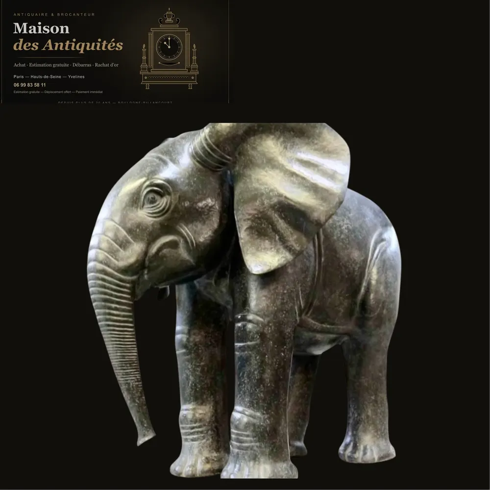Florence Jacquesson, Sculpture d’éléphanteau en bronze — Sculptures & bronzes